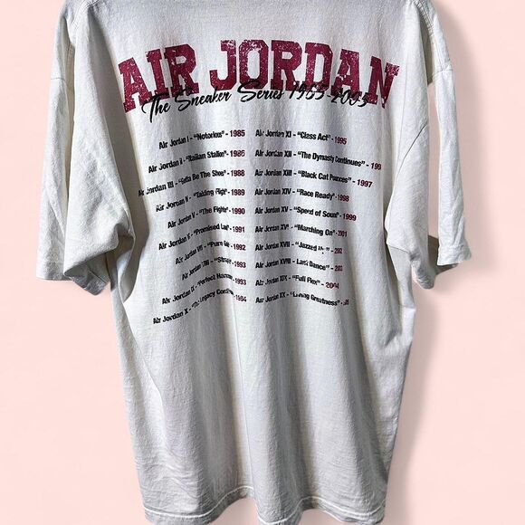 Vintage Style Michael Jordan T-shirt featuring Air Jordan Series On Back - Picture 3 of 5